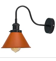 Rsylight Retro Siyah Turuncu Metal Modern Dekoratif Rustik Aplik
