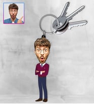 Kişiye Özel Karikatür Tasarım Anahtarlık 97201