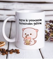 BK Gift Neyse ki Prensesim Tasarımlı Beyaz Kupa Bardak-1