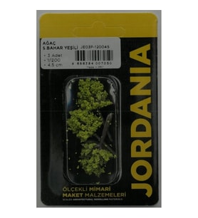 JORDANIA MAKET ÖLÇEKLİ JE03P-120045 SONBAHAR YEŞİLİ AĞAÇ 1/200 4.5cm. 3'LÜ TEK PAKET