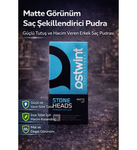Matte Görünüm Saç Şekillendirici Pudra 05 Güçlü Tutuş Hacim Veren Erkek Saç Pudrası