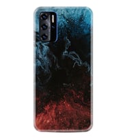 Reeder P13 Blue 2021 Kılıf Resimli Desenli Baskılı Silikon Kılıf Red Blue Black Abstact 1386