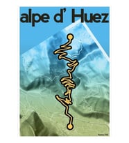 Alpe D Huez Bisiklet Posteri Tablo Ahşap Poster Dekoratif