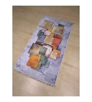 EVALİFE8011 GRİ MULTİ INCE MAKİNEDE YIKANABİLİR HALI 80X150 CM