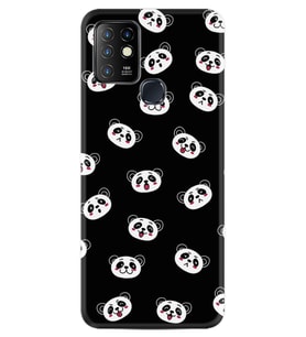INFINIX Hot 8 9 10 11S Hot 10 Play 10T Kılıf Desemli Silikon Panda Suratları 1773