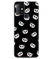 INFINIX Hot 8 9 10 11S Hot 10 Play 10T Kılıf Desemli Silikon Panda Suratları 1773