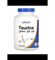 Nutricost, Taurine, 1,000 mg, 240 Capsules. TR TEK YETKİLİ SATICISINDAN.3939 (Renksiz)