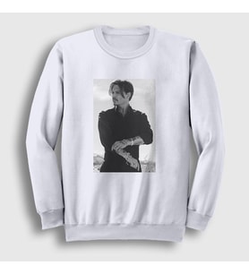 Presmono Unisex Beyaz Cool Johnny Depp Sweatshirt 320281tt