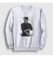 Presmono Unisex Beyaz Cool Johnny Depp Sweatshirt 320281tt