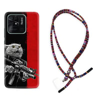 Xiaomi Redmi Note 7 8 9 Pro 10 2022 10 Pro 10S Kılıf Boyun Asklı Rasta Silikon Çılgın Kedi 1674
