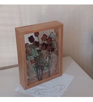 25x35 Cm Çift Yönlü Bambu Derin Gül Çerçevesi! Gelin Buketi Çerçevesi!