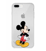Apple iPhone 7 Plus Uyumlu Kapak Mickey Mouse Tasarımlı Şeffaf Silikon Kılıf