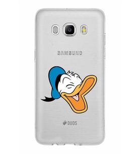 Samsung Galaxy J5 2016 Kapak Donald Duck Tasarımlı Şeffaf Silikon Kılıf
