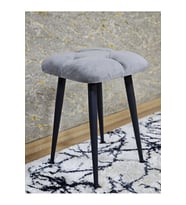 Kare Siyah Boyalı Konik Ayaklı Tabure - Oturak - Bar Taburesi - Ayaklı Tabure Gri Renk 48 x 33 Boyut/Ebat (Çok Renkli)