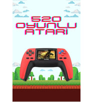 520 Retro Oyunlu El Konsolu Atari Oyun Konsolu Taşınabilir