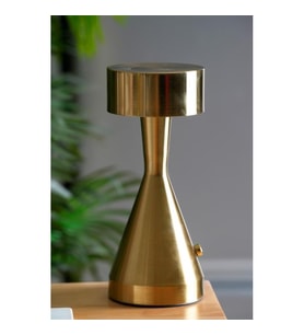 Acar Dekoratif Gold Metal Masa Lambası - 22 cm ACR-490