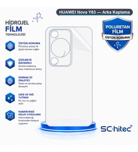 SChitec HUAWEI Nova Y63 Uyumlu Arka Yüzey Hidrojel Koruyucu Film