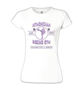 Pokemon Go - Hitmonchan Beyaz Bayan Tshirt
