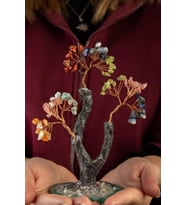 Çakra Taşı El Yapımı 8x17cm Doğal Taş Dekoratif Hayat Ağacı