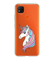Xiaomi Redmi 9C Uyumlu Kapak Unicorn Tasarımlı Şeffaf Silikon Kılıf