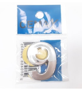 Periboia 4 Cm Plastik Krom Kaplama Kapı Numarası - 9 (Çok Renkli)
