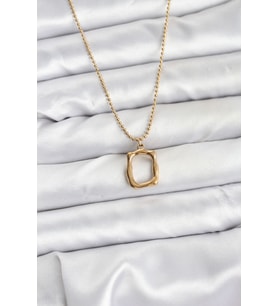 316L Çelik Zincir Gold Renk Model Kadın Kolye TJ-BKO10688
