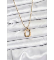 316L Çelik Zincir Gold Renk Model Kadın Kolye TJ-BKO10688