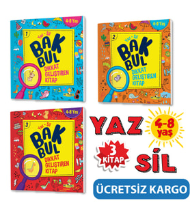 Mucit Karınca Bak Bul Dikkat Geliştiren YAZ-SİL Kitap Serisi 4-8 Yaş