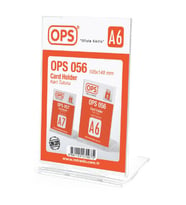 OPS DP 056  A6 Dikey Kart Tutucu Eğimi Ayarlanabilir (Şeffaf)