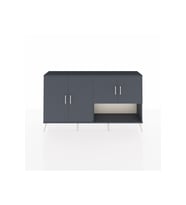 Arges Konsol 6 Raflı 4 Kapaklı 176x30x99 Antrasit-Antrasit/Çam