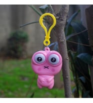 Anahtarlık Sevimli Emoji Göz Anahtarlık Pembe