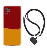 INFINIX Note 11 Pro Note 10 Hot 9 Play Kılıf Boyun Askılı Silikon Sarı Kırmızı Boya 1708