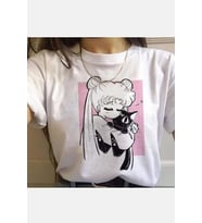 Sailor Moon Kawaii Beyaz Tişört