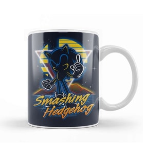 Retro Smashing Hedgehog Kupa Bardak Porselen