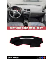 Seat Cordoba (1998-2001) 3d Torpido Koruma Kılıfı - Ön Göğüs Kaplama - Kırmızı Şerit