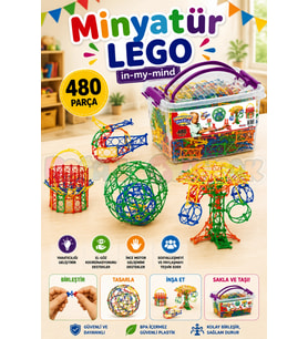 Minyatür Lego (480 Parça) - Minyatür Puzzle - Minyatür Bloklar - 3D Legolar Oyuncak