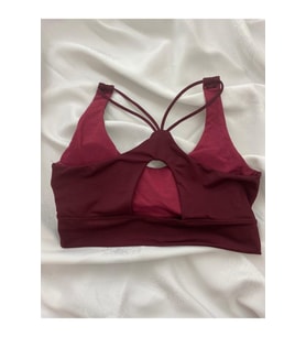 Pedli Çapraz İpli Sporcu Büstiyer (Bordo)