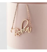İsimli Rose Renk 925K Gümüş Kolye