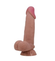 OdinsShop 19,4 cm Kıkırdak Yapılı Çift Katmanlı Gerçekçi Dildo Penis