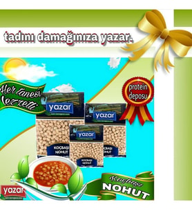 Yazar BEYAZ 12 Ml Nohut 1 kg x 4 Paket