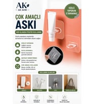 4lü Kendinden Yapışkanlı Askılık Kanca, Pratik Asma Aparatı