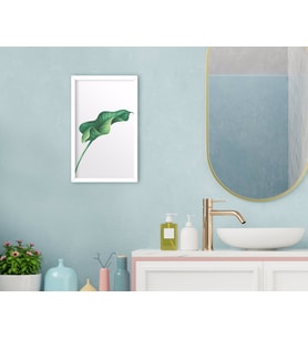 BK Home Banyo Dekoratif Ahşap Beyaz Çerçeveli Tablo-16