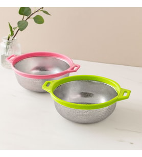 21 cm Kulplu Metal Süzgeç - Çelik Sepet