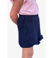 Breeze Kız Çocuk Etek Şort Fırfırlı Fiyonklu 1.5-5 Yaş, Lacivert