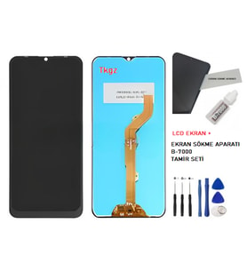 Tkgz - İnfinix HOT 8 Uyumlu Lcd Ekran Dokunmatik -A- Kalite + B-7000 + TAMİR SETİ