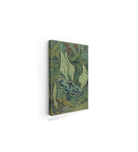 Dikey Kanvas Tablo Salon Duvar Tablosu Vangogh Emperormoth Yeni Ev Hediyesi Ofis Tablosu