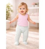 Kız Bebek Kalp Desenli Organik Pamuklu Yeşil Renk Patikli Tek Alt - 3 - 12 Ay - Pamuklu - MİNT YEŞİLİ / 0-3 AY