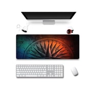 SonicTouch Orta Çağ Pusula Gamer Oyuncu Dikişsiz Sıvı Geçirmez Siyah Klavye Mouse Pad 32x70Cm