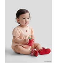 LCW baby Pembe Nakışlı Kız Bebek Müslin Çıtçıtlı Body