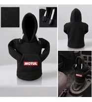 Kapüşonlu Vites Topuzu Kılıfı Motul Logolu Siyah Sweatshirt Araç İçi Aksesuarı